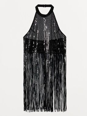 NEW. Zara Fringe Halter Top. NWT